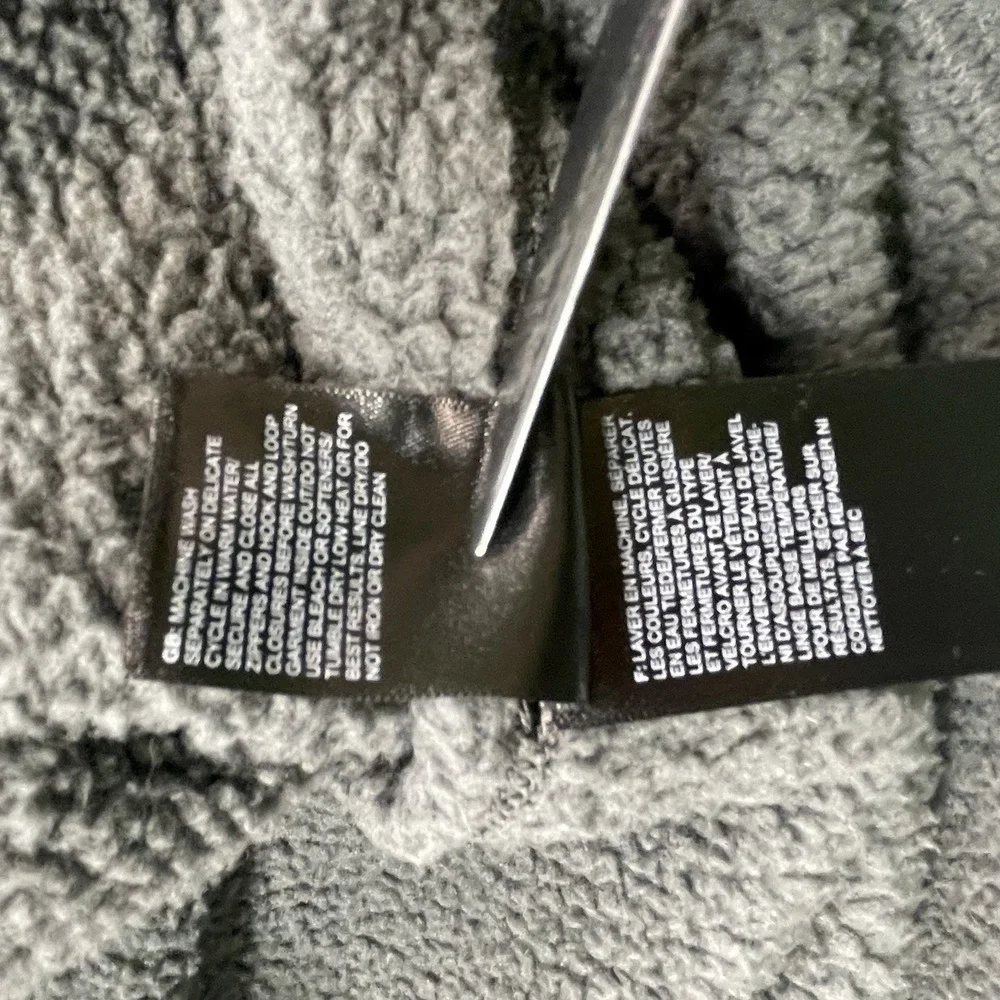THE NORTH FACE 1/2 Zip Fleece Sz M Waffle Knit Sweater Pullover‎ Mock Neck Gray